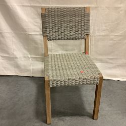 OPEN BOX: Larnaca Outdoor Teak x All Weather Weave Dining Side Chair, Natural