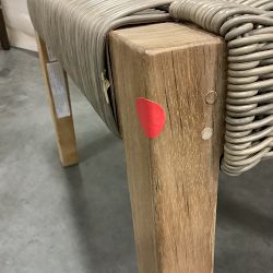 OPEN BOX: Larnaca Outdoor Teak x All Weather Weave Dining Side Chair, Natural