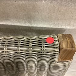 OPEN BOX: Larnaca Outdoor Teak x All Weather Weave Dining Side Chair, Natural