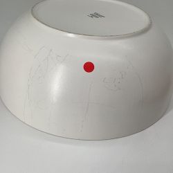 OPEN BOX: Hold Everything Lidded Ceramic Bowl, Ashwood, 12"