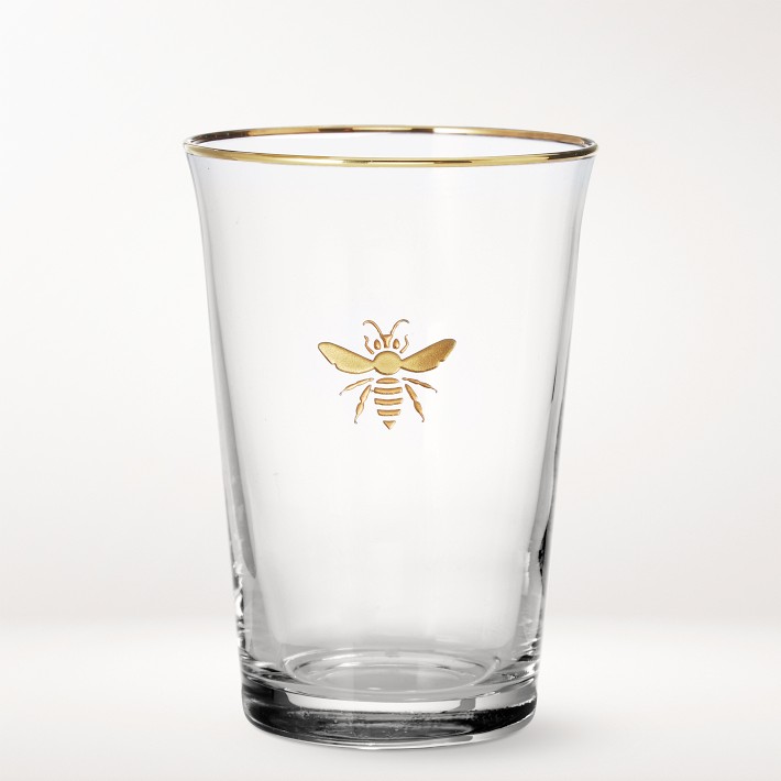 Gold Bee Tumblers, Set of 8, Gold