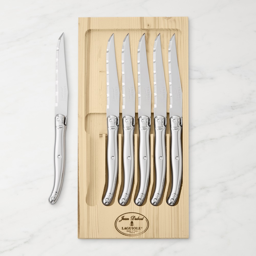 Jean Dubost Laguiole Steak Knives, Set of 6 - Set of 6, Stainless-Steel