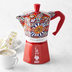 OPEN BOX: Bialetti Moka Dolce & Gabbana Stovetop Espresso Maker, Carretto, 6-cup