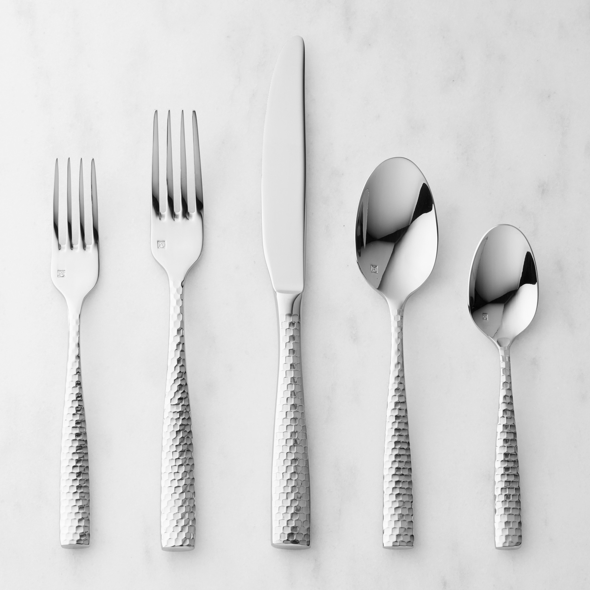 Fortessa Lucca Faceted Silverware Sets | Williams Sonoma