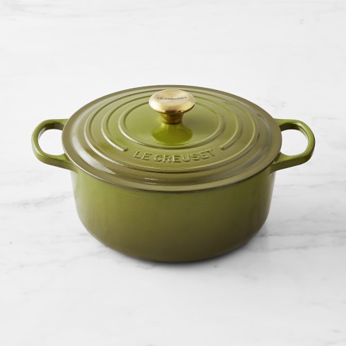 Le Creuset Signature Enameled Cast Iron Round Dutch Oven, 5 1/2-Qt., Olive