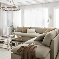 Laguna 3-Piece L-Shape Armless Loveseat Sectional (109"-113")