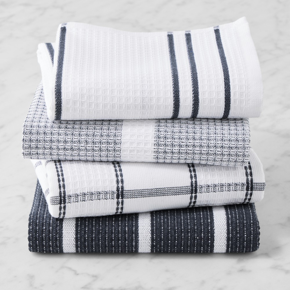 Williams Sonoma Super Absorbent Waffle Weave Towels - Navy Blue