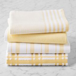 Williams Sonoma Multi-Pack Absorbent Towels, Set of 4, Lemon Yellow
