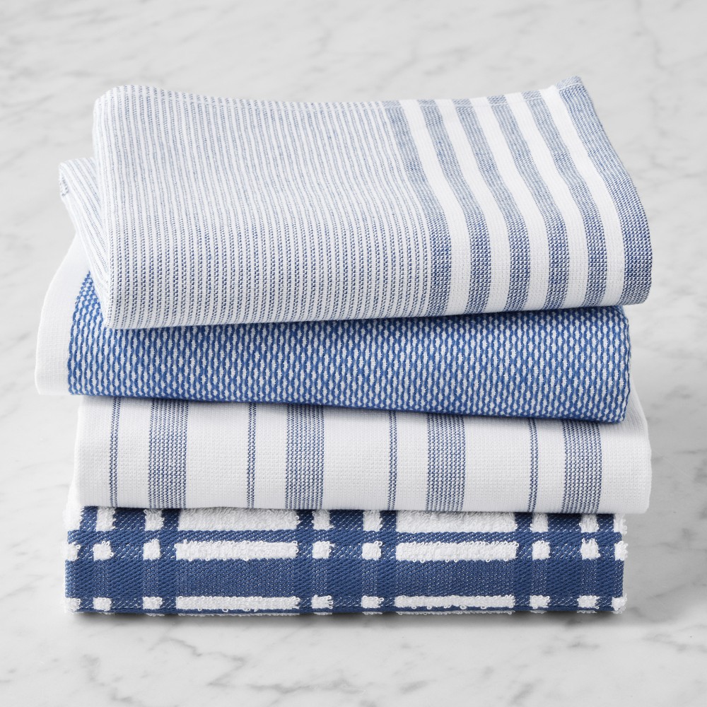 Williams Sonoma Super-Absorbent Towels - Set of 4, Bright Blue