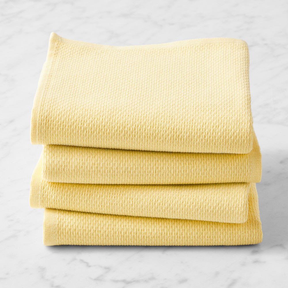 Williams Sonoma All Purpose Towels - Set of 4, Lemon Yellow