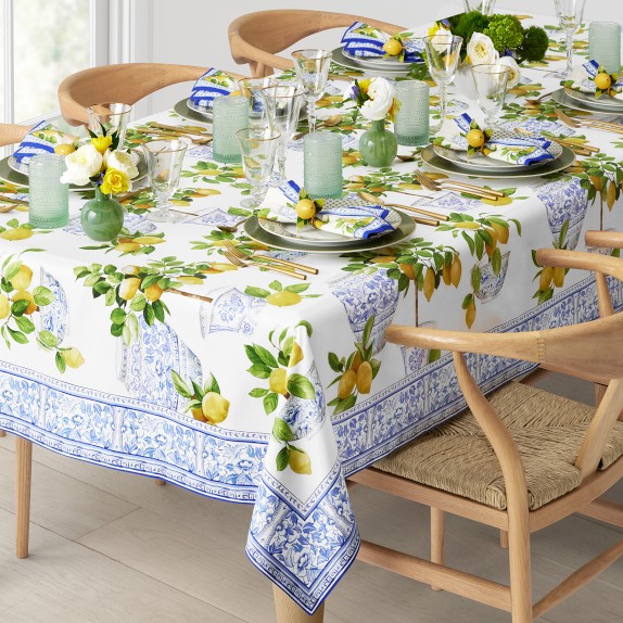 Meyer Lemon Tablecloth | Williams Sonoma