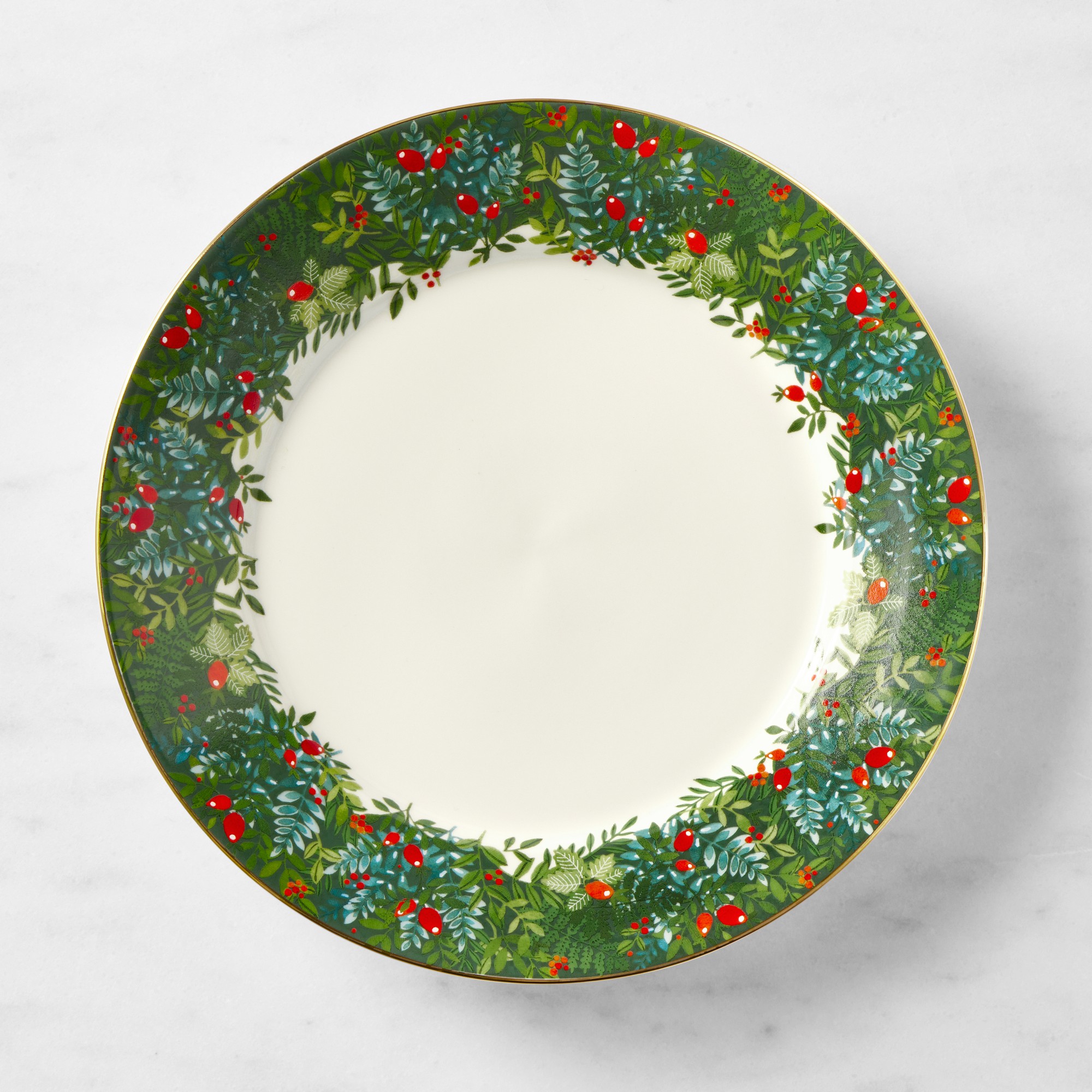 【新品】　WILLIAMS-SONOMA クリスマスプレート Williams Sonoma 'Twas Santa's Sleigh Salad Plate