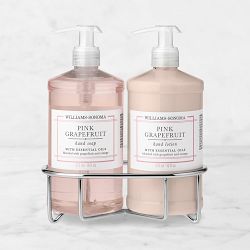 Williams Sonoma Pink Grapefruit Hand Soap & Lotion 3-Piece Kitchen Set, Classic, Stainless-Steel