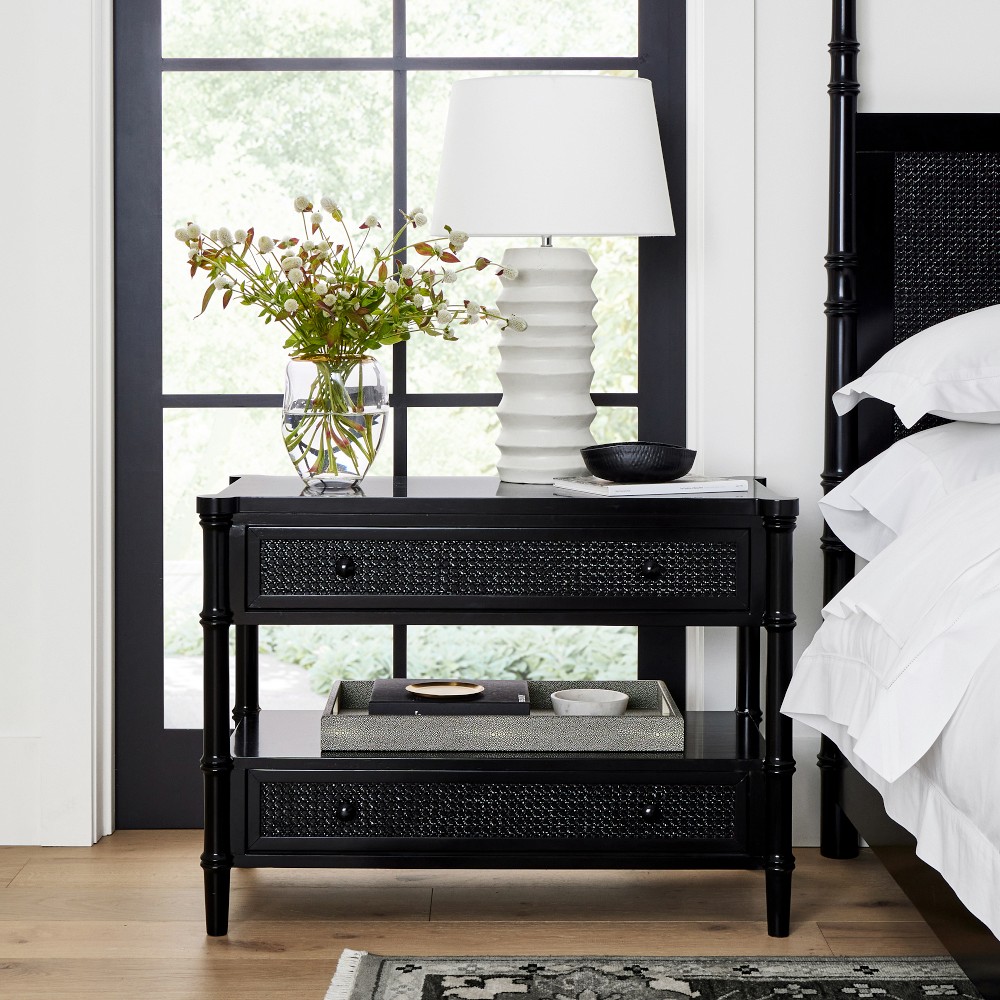 Cane 2-Drawer Nightstand (36") by Williams Sonoma Home