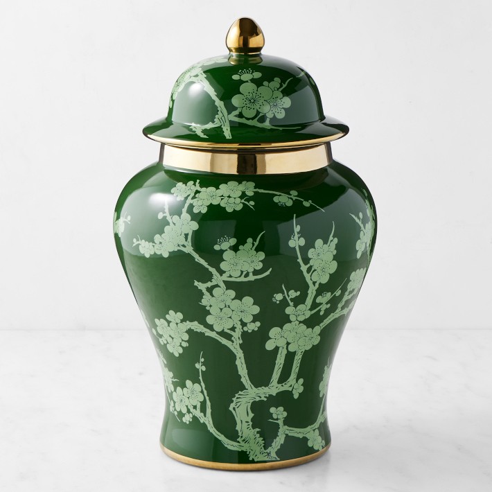 Green Ginger Jar, Cherry Blossom | Williams Sonoma