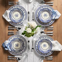 English Floral 16-Piece Dinnerware Set