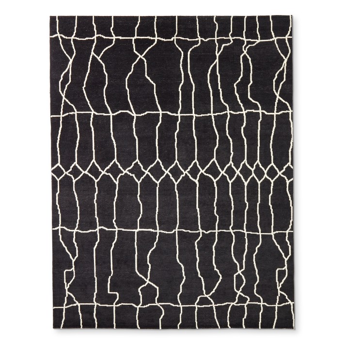 clot x sacai rug mat black クロット サカイ ラグ Wallagrass Black Moroccan Shag Rug - Clearance – Boutique Rugs