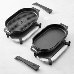 Ooni Cast Iron Grizzler &amp; Sizzler Pan Cookware Set with Trivets