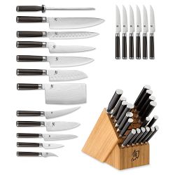 Shun Classic Knife Block, Set of 19