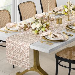 chinese dress ladies Woven Table Runner-Golden