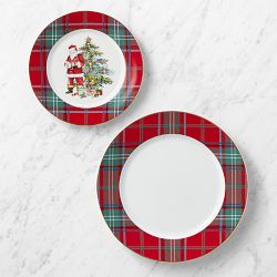 Red Tartan 16-Piece Dinnerware Set