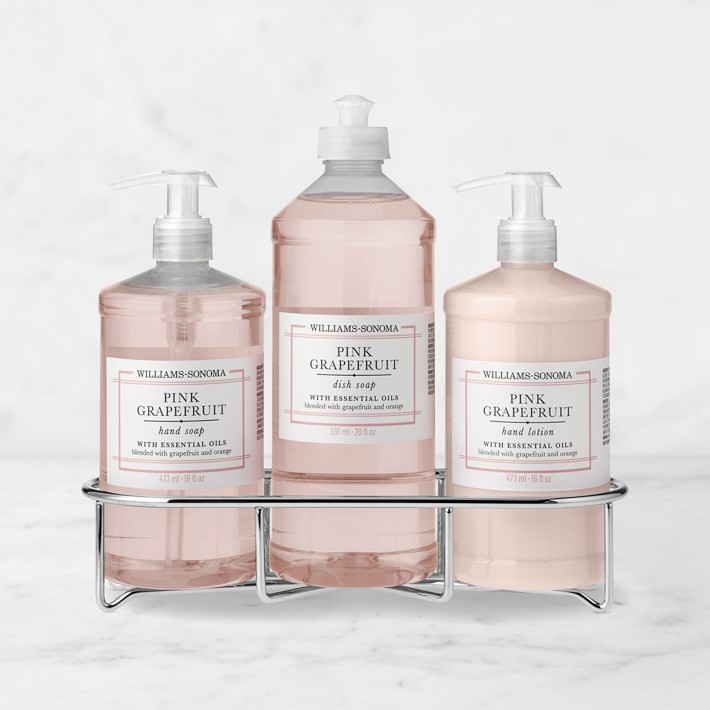 Williams Sonoma Pink Grapefruit Hand Soap, Dish Soap & Lotion 4-Piece Kitchen Set, Classic