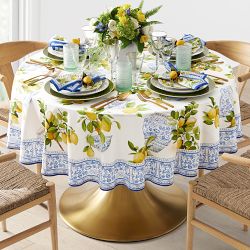 Limone Round Tablecloth, 70"