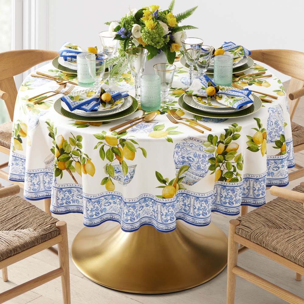 Limone Round Tablecloth - 70"