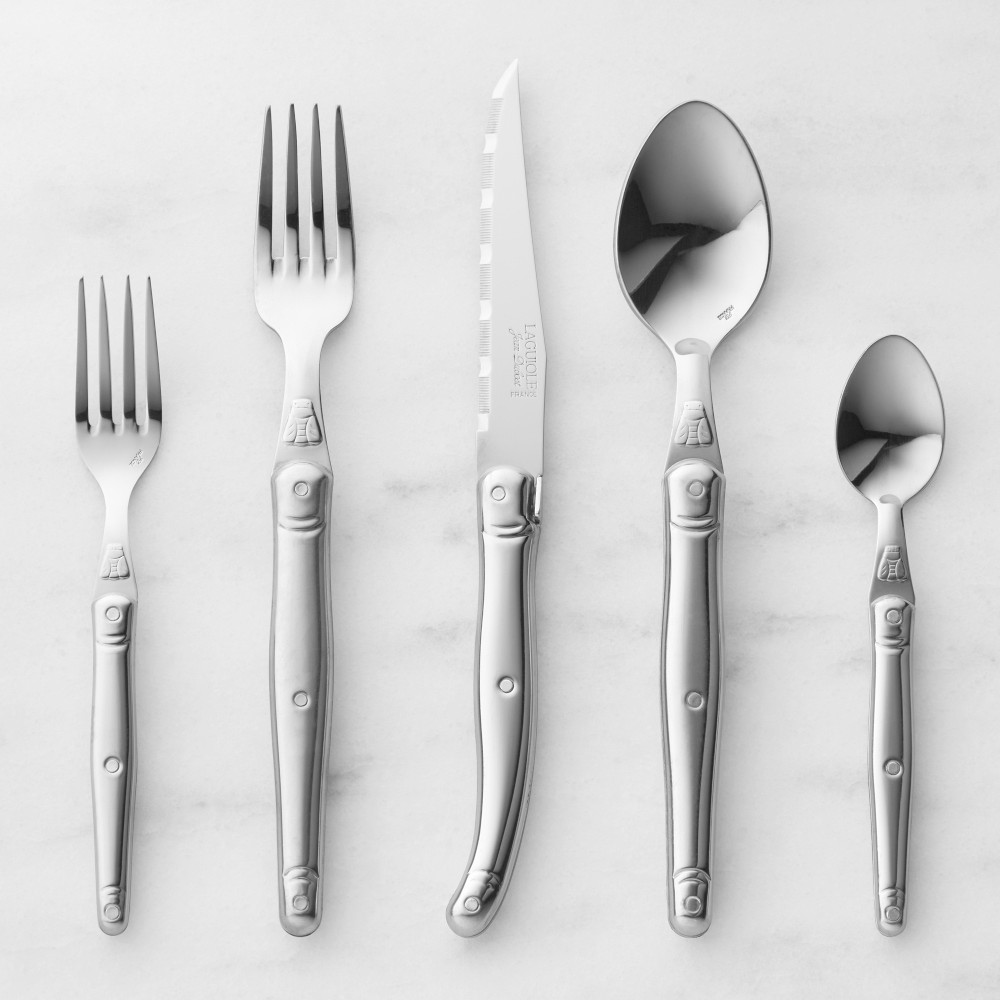 Jean Dubost Laguiole Mid-Gauge 20-Piece Flatware Set - Stainless-Steel