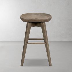 OPEN BOX:Sanremo Backless Swivel Counter Stool Grey