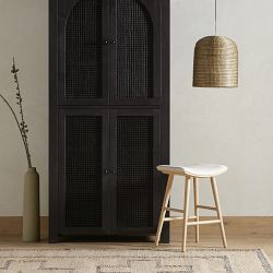 Andalusia Upholstered Saddle Backless Stool