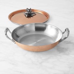 Ruffoni Opus Cupra Hammered Copper Gratin Pan with Fennel Knob, 12"