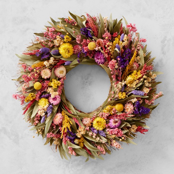 Brilliant Summer Live Wreath | Williams Sonoma