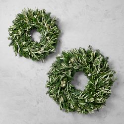 Olive &amp; Greenery Holiday Live Wreath &amp; Garland