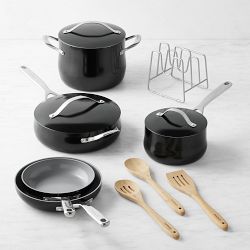 Cuisinart Culinary Ceramic Nonstick 12-Piece Cookware Set, Black