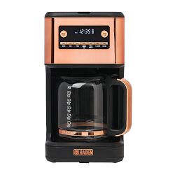 Haden Programmable Coffee Maker, Black & Copper, 14-cup