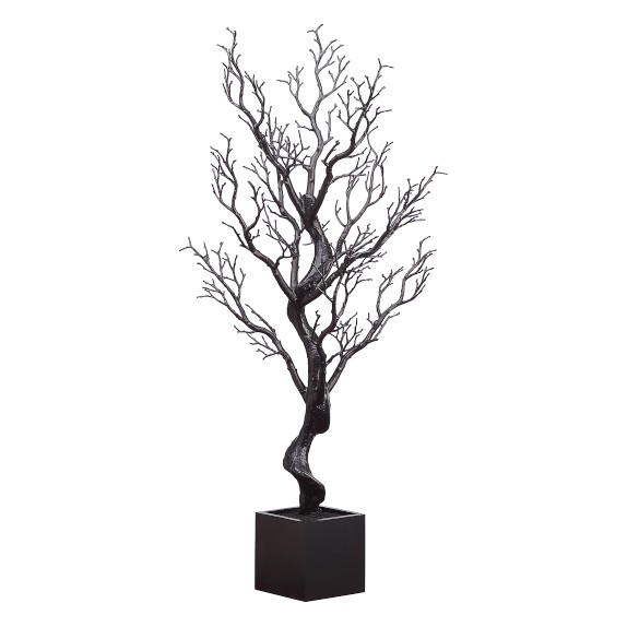 Spooky Halloween Faux Tree in Black Pot, 38"