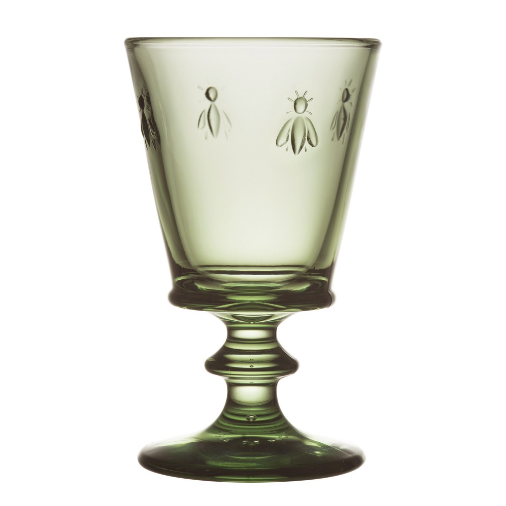 La Rochere Bee Goblets, 8-oz, Set of 6 - 8.5-oz, Set of 6, Olive Green