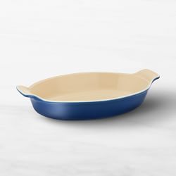 Le Creuset Heritage Stoneware Oval Gratin, 11", Lapis