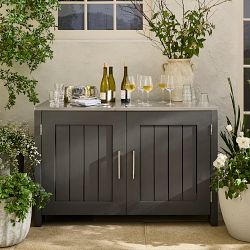 Larnaca Outdoor Slate Grey Metal 2-Door Cabinet (54.5")