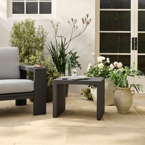 Larnaca Outdoor Metal Side Table | Patio Furniture | Williams Sonoma