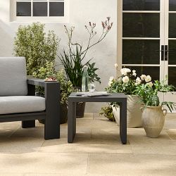 Larnaca Slate Grey Metal Outdoor Side Table (24")