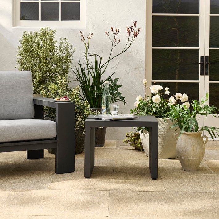 Larnaca Outdoor Metal Side Table | Patio Furniture | Williams Sonoma