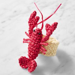 Figural Lobster Napkin Rings, Set of 4