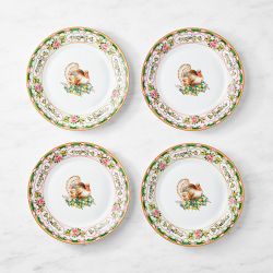 Famille Rose Turkey Salad Plates