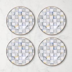 MacKenzie-Childs Sterling Check Dinner Plates