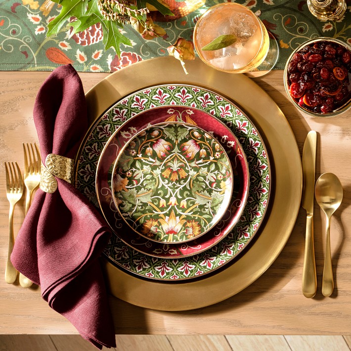 William Morris パーティーセット Morris & Co. Essex Appetizer Plates Set | Williams Sonoma