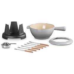 Enameled Cast Iron Fondue Pot - Thumbnail 4