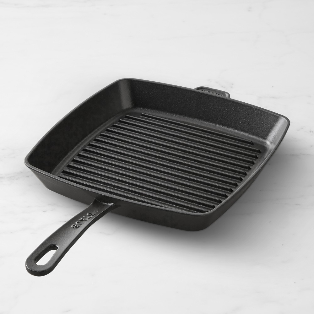 Staub Enameled Cast Iron Grill Pan - 12", Black