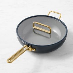 GreenPan Stanley Tucci Ceramic Nonstick Junior Essential Stanley Pan, 4.5-Qt., Marino Blue